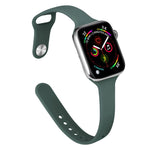 纖薄矽膠替換錶帶，適用於 Apple Watch Series，7 45mm / 6&SE&5&4 44mm / 3&2&1 42mm