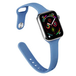 纖薄矽膠替換錶帶，適用於 Apple Watch Series，7 45mm / 6&SE&5&4 44mm / 3&2&1 42mm
