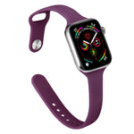 纖薄矽膠替換錶帶，適用於 Apple Watch Series，7 45mm / 6&SE&5&4 44mm / 3&2&1 42mm