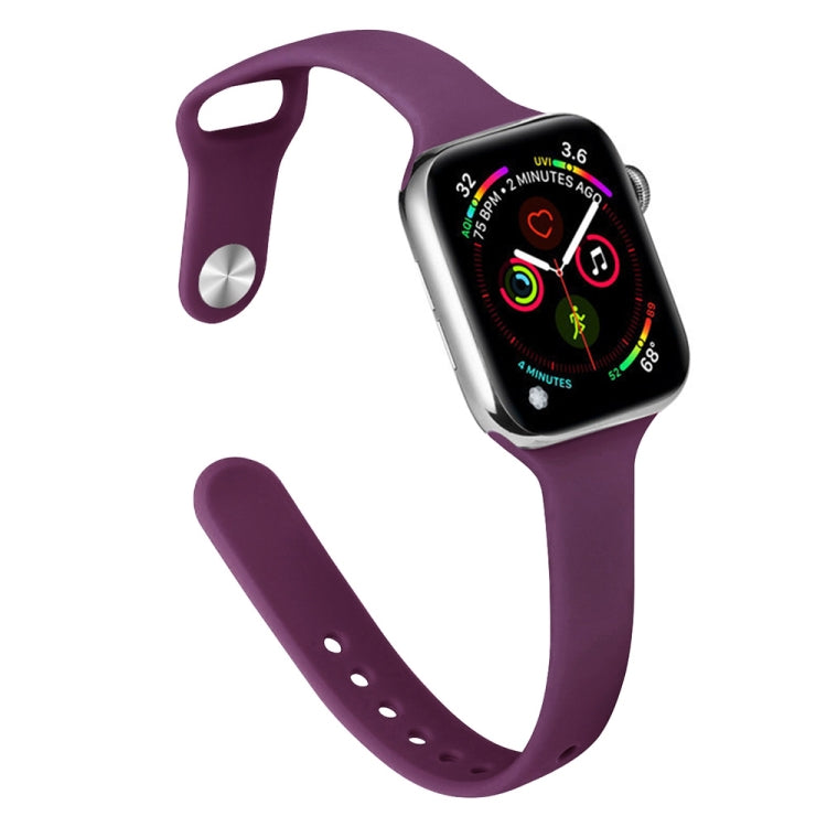 纖薄矽膠替換錶帶，適用於 Apple Watch Series，7 45mm / 6&SE&5&4 44mm / 3&2&1 42mm
