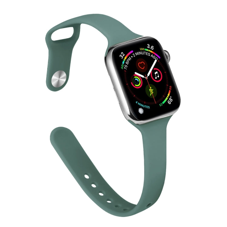 修身矽膠替換錶帶，適用於 Apple Watch Series 7 41mm / 6 & SE & 5 & 4 40mm / 3 & 2 & 1 38mm