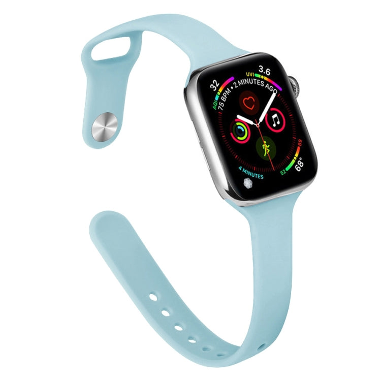 修身矽膠替換錶帶，適用於 Apple Watch Series 7 41mm / 6 & SE & 5 & 4 40mm / 3 & 2 & 1 38mm