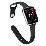 修身矽膠替換錶帶，適用於 Apple Watch Series 7 41mm / 6 & SE & 5 & 4 40mm / 3 & 2 & 1 38mm