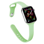 修身矽膠替換錶帶，適用於 Apple Watch Series 7 41mm / 6 & SE & 5 & 4 40mm / 3 & 2 & 1 38mm