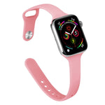 修身矽膠替換錶帶，適用於 Apple Watch Series 7 41mm / 6 & SE & 5 & 4 40mm / 3 & 2 & 1 38mm