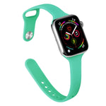 修身矽膠替換錶帶，適用於 Apple Watch Series 7 41mm / 6 & SE & 5 & 4 40mm / 3 & 2 & 1 38mm