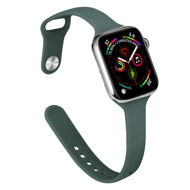 修身矽膠替換錶帶，適用於 Apple Watch Series 7 41mm / 6 & SE & 5 & 4 40mm / 3 & 2 & 1 38mm
