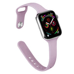 修身矽膠替換錶帶，適用於 Apple Watch Series 7 41mm / 6 & SE & 5 & 4 40mm / 3 & 2 & 1 38mm