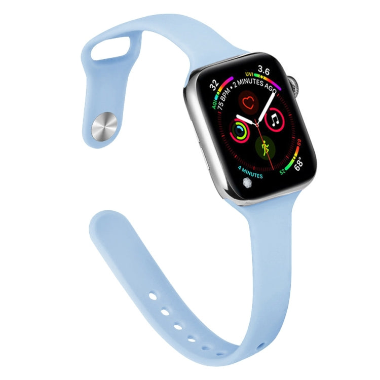 修身矽膠替換錶帶，適用於 Apple Watch Series 7 41mm / 6 & SE & 5 & 4 40mm / 3 & 2 & 1 38mm