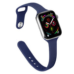 修身矽膠替換錶帶，適用於 Apple Watch Series 7 41mm / 6 & SE & 5 & 4 40mm / 3 & 2 & 1 38mm