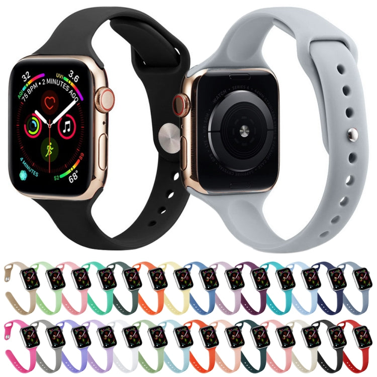 修身矽膠替換錶帶，適用於 Apple Watch Series 7 41mm / 6 & SE & 5 & 4 40mm / 3 & 2 & 1 38mm