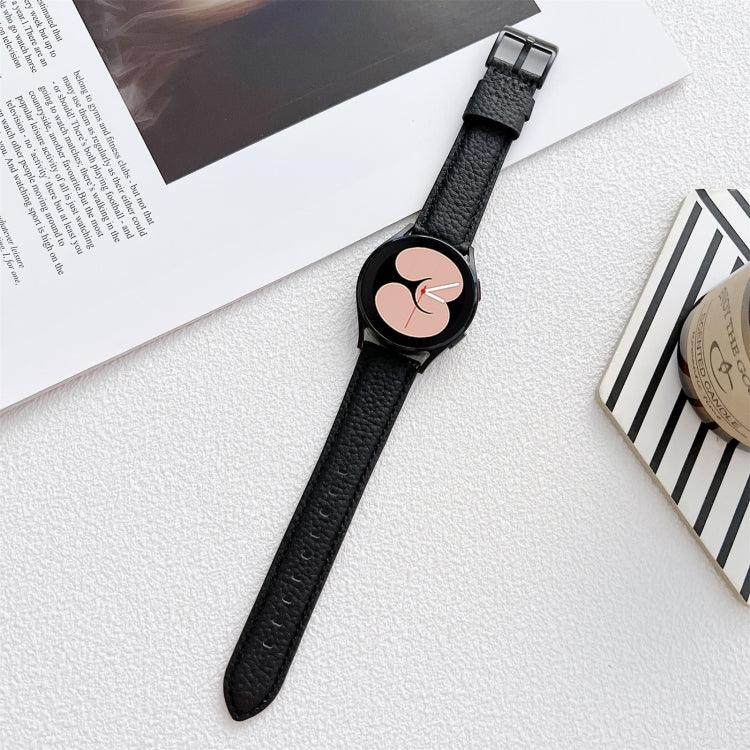 荔枝紋皮革錶帶，適用於 Samsung Galaxy Watch4 40mm / 44mm