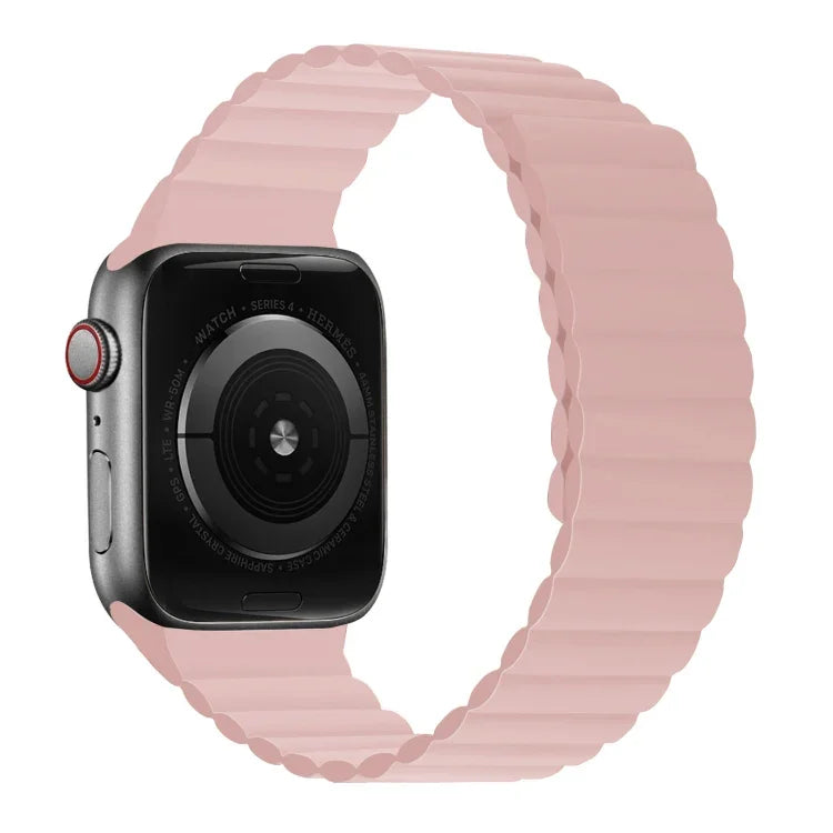矽膠磁吸一體式短錶帶，適用於 Apple Watch 系列，7 41mm / 6&SE&5&4 40mm / 3&2&1 38mm，7 45mm / 6&SE&5&4 44mm / 3&2&1 42mm