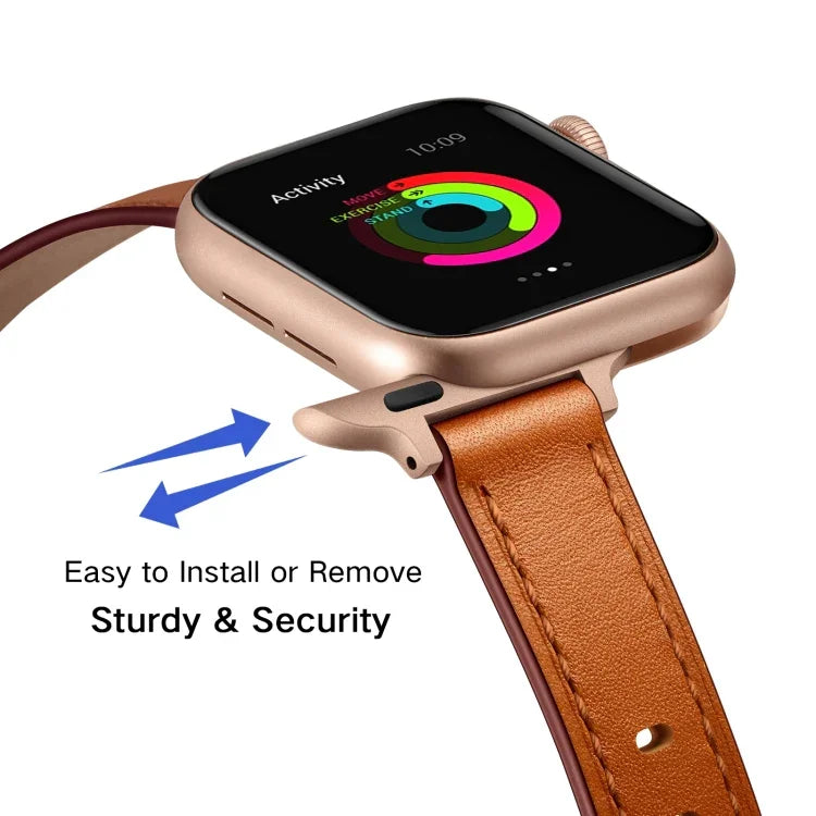 14mm 皮革錶帶，適用於 Apple Watch 系列，7 41mm / 6&SE&5&4 40mm / 3&2&1 38mm，7 45mm / 6&SE&5&4 44mm / 3&2&1 42mm