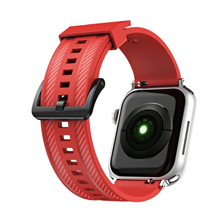 碳纖維紋理替換錶帶，適用於 Apple Watch 系列，7 41mm / 6&SE&5&4 40mm / 3&2&1 38mm，7 45mm / 6&SE&5&4 44mm / 3&2&1 42mm