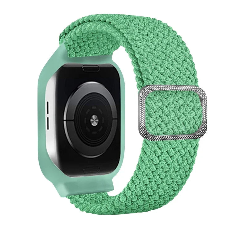 TPU 框扣編織一體式替換錶帶，適用於 Apple Watch 系列，6 & SE & 5 & 4 40mm / 3 & 2 & 1 38mm，6 & SE & 5 & 4 44mm / 3 & 2 & 1 42mm