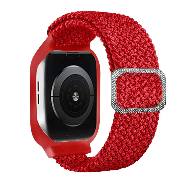TPU 框扣編織一體式替換錶帶，適用於 Apple Watch 系列，6 & SE & 5 & 4 40mm / 3 & 2 & 1 38mm，6 & SE & 5 & 4 44mm / 3 & 2 & 1 42mm