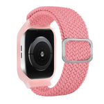 TPU 框扣編織一體式替換錶帶，適用於 Apple Watch 系列，6 & SE & 5 & 4 40mm / 3 & 2 & 1 38mm，6 & SE & 5 & 4 44mm / 3 & 2 & 1 42mm