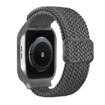 TPU 框扣編織一體式替換錶帶，適用於 Apple Watch 系列，6 & SE & 5 & 4 40mm / 3 & 2 & 1 38mm，6 & SE & 5 & 4 44mm / 3 & 2 & 1 42mm