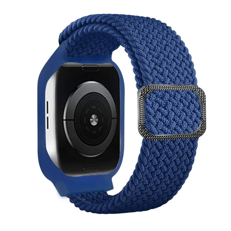 TPU 框扣編織一體式替換錶帶，適用於 Apple Watch 系列，6 & SE & 5 & 4 40mm / 3 & 2 & 1 38mm，6 & SE & 5 & 4 44mm / 3 & 2 & 1 42mm