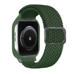 TPU 框扣編織一體式替換錶帶，適用於 Apple Watch 系列，6 & SE & 5 & 4 40mm / 3 & 2 & 1 38mm，6 & SE & 5 & 4 44mm / 3 & 2 & 1 42mm