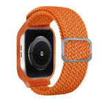TPU 框扣編織一體式替換錶帶，適用於 Apple Watch 系列，6 & SE & 5 & 4 40mm / 3 & 2 & 1 38mm，6 & SE & 5 & 4 44mm / 3 & 2 & 1 42mm