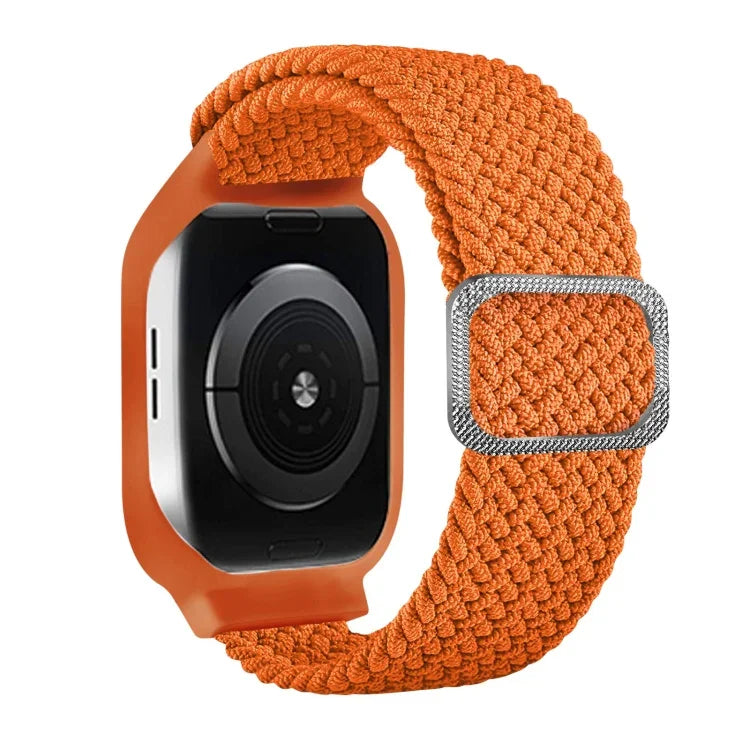 TPU 框扣編織一體式替換錶帶，適用於 Apple Watch 系列，6 & SE & 5 & 4 40mm / 3 & 2 & 1 38mm，6 & SE & 5 & 4 44mm / 3 & 2 & 1 42mm