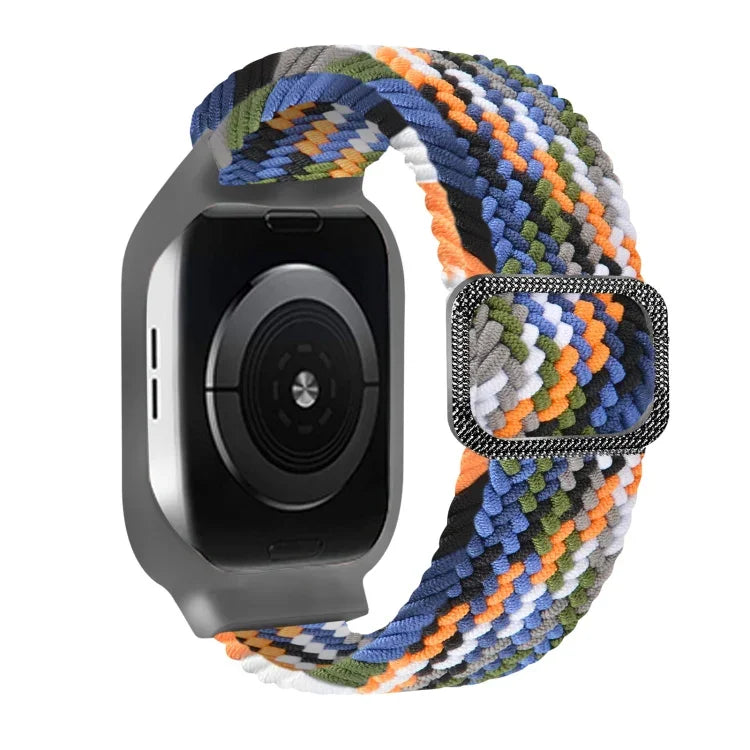 TPU 框扣編織一體式替換錶帶，適用於 Apple Watch 系列，6 & SE & 5 & 4 40mm / 3 & 2 & 1 38mm，6 & SE & 5 & 4 44mm / 3 & 2 & 1 42mm