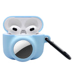2合1防震全包矽膠保護殼，適用AirPods 3 / AirTag第二代 / AirTag第一代，適用AirPods 3 / AirTag