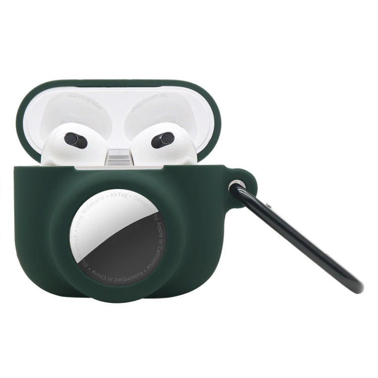 2合1防震全包矽膠保護殼，適用AirPods 3 / AirTag第二代 / AirTag第一代，適用AirPods 3 / AirTag