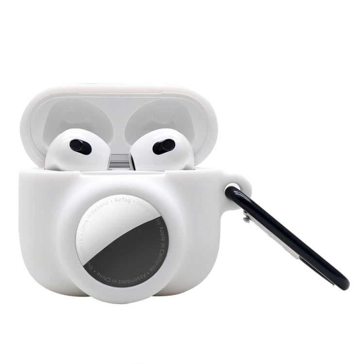 2合1防震全包矽膠保護殼，適用AirPods 3 / AirTag第二代 / AirTag第一代，適用AirPods 3 / AirTag