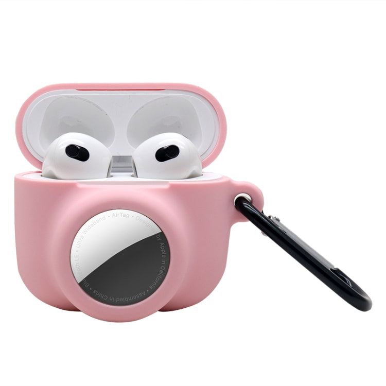 2合1防震全包矽膠保護殼，適用AirPods 3 / AirTag第二代 / AirTag第一代，適用AirPods 3 / AirTag