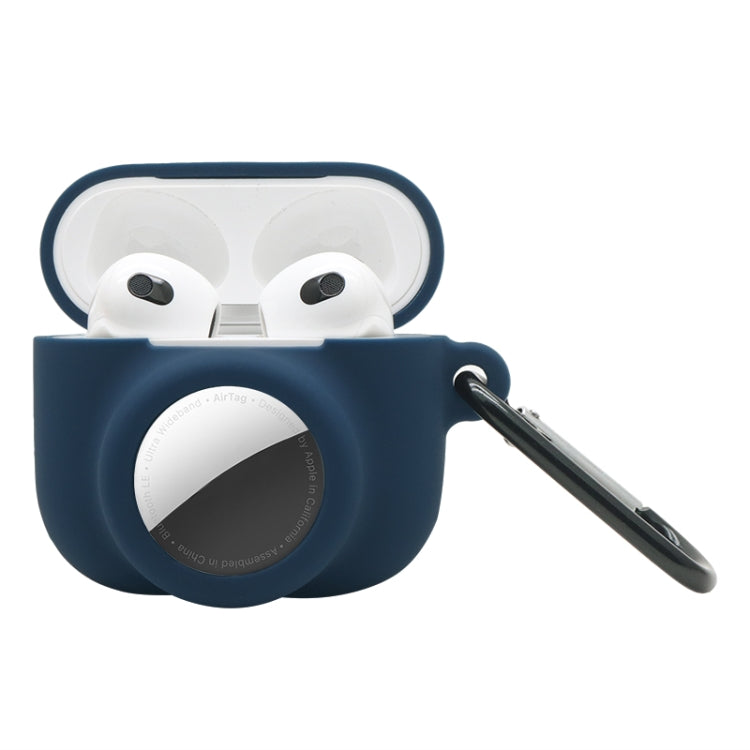 2合1防震全包矽膠保護殼，適用AirPods 3 / AirTag第二代 / AirTag第一代，適用AirPods 3 / AirTag