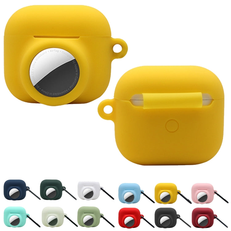 2合1防震全包矽膠保護殼，適用AirPods 3 / AirTag第二代 / AirTag第一代，適用AirPods 3 / AirTag