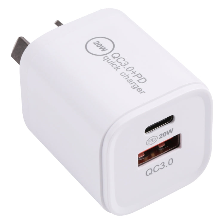 20WACB 20W QC3.0 + PD快充充電器，澳規插頭，歐規插頭，美規插頭
