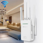 無線智能 WiFi 路由器中繼器 配備 4 根 WiFi 天線，歐規插頭黑色，歐規插頭白色，英規插頭黑色，英規插頭白色，美規插頭黑色，美規插頭白色