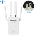 無線智能 WiFi 路由器中繼器 配備 4 根 WiFi 天線，歐規插頭黑色，歐規插頭白色，英規插頭黑色，英規插頭白色，美規插頭黑色，美規插頭白色