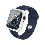 IMAK 防震 PC 保護殼附鋼化玻璃膜，適用於 Apple Watch Series 6 & SE & 5 & 4 44mm，Apple Watch Series 3 & 2 & 1 42mm，Apple Watch Series 6 & SE & 5 & 4 40mm，Apple Watch Series 3 & 2 & 1 38mm