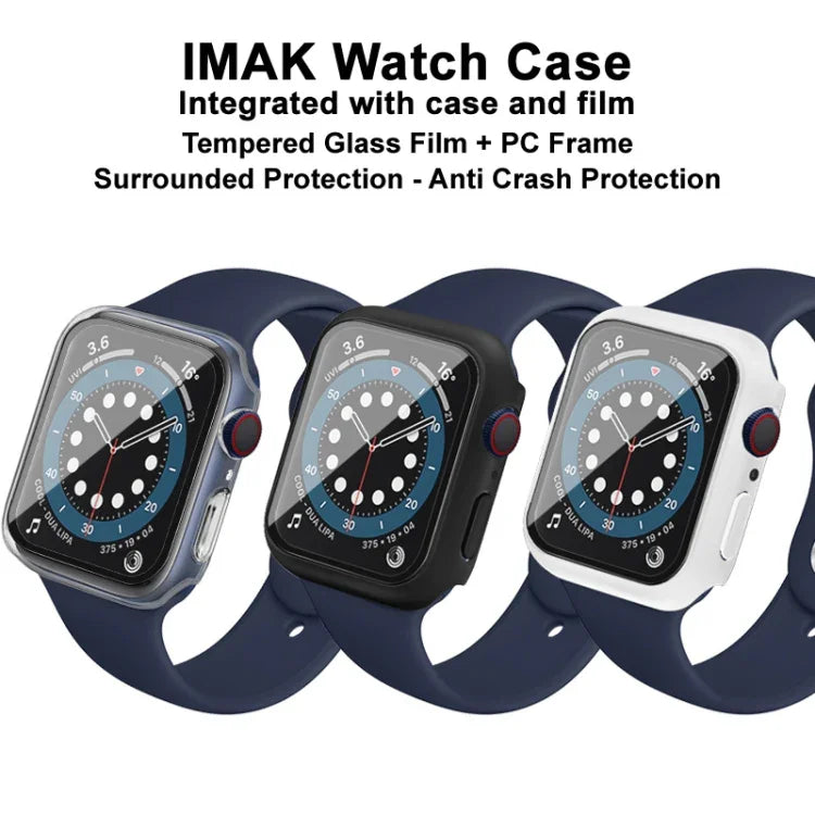 IMAK 防震 PC 保護殼附鋼化玻璃膜，適用於 Apple Watch Series 6 & SE & 5 & 4 44mm，Apple Watch Series 3 & 2 & 1 42mm，Apple Watch Series 6 & SE & 5 & 4 40mm，Apple Watch Series 3 & 2 & 1 38mm