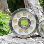 景觀環形 LED 鋁合金水下噴泉燈，6W，9W，12W，18W，24W
