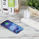SDC-20W PD USB-C / Type-C 旅行充電器 + 1米 12W USB-C / Type-C 轉 8 Pin 數據線組合，EU插頭，US插頭