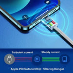 PD USB-C / Type-C 轉 8 Pin 數據線，線長：1m，12W，20W