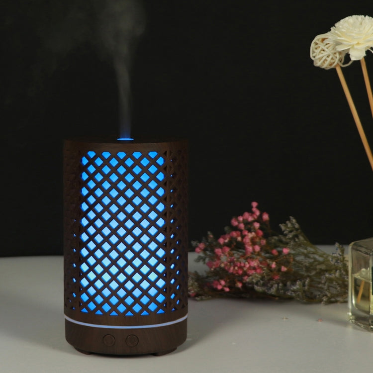 200毫升鏤空森林圖案木質精油香薰機超聲波加濕器，USB，澳規插頭，英規插頭，美規插頭