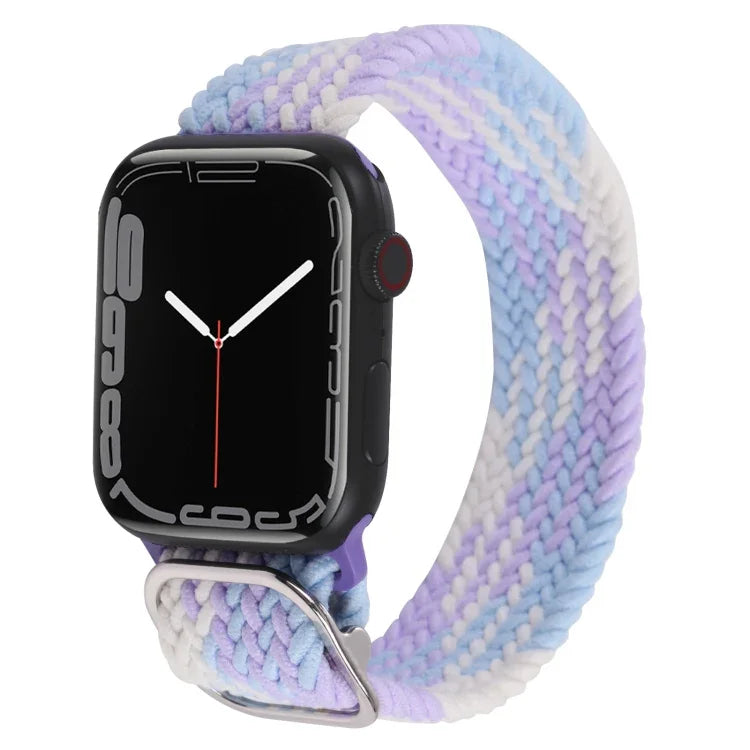 尼龍編織錶帶，適用於 Apple Watch 系列，7 45mm / 6&SE&5&4 44mm / 3&2&1 42mm