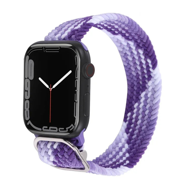 尼龍編織錶帶，適用於 Apple Watch 系列，7 45mm / 6&SE&5&4 44mm / 3&2&1 42mm