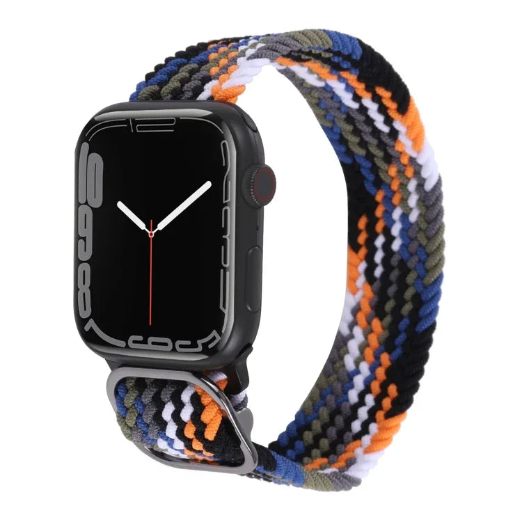 尼龍編織錶帶，適用於 Apple Watch 系列，7 45mm / 6&SE&5&4 44mm / 3&2&1 42mm