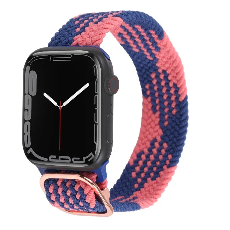 尼龍編織錶帶，適用於 Apple Watch 系列，7 45mm / 6&SE&5&4 44mm / 3&2&1 42mm