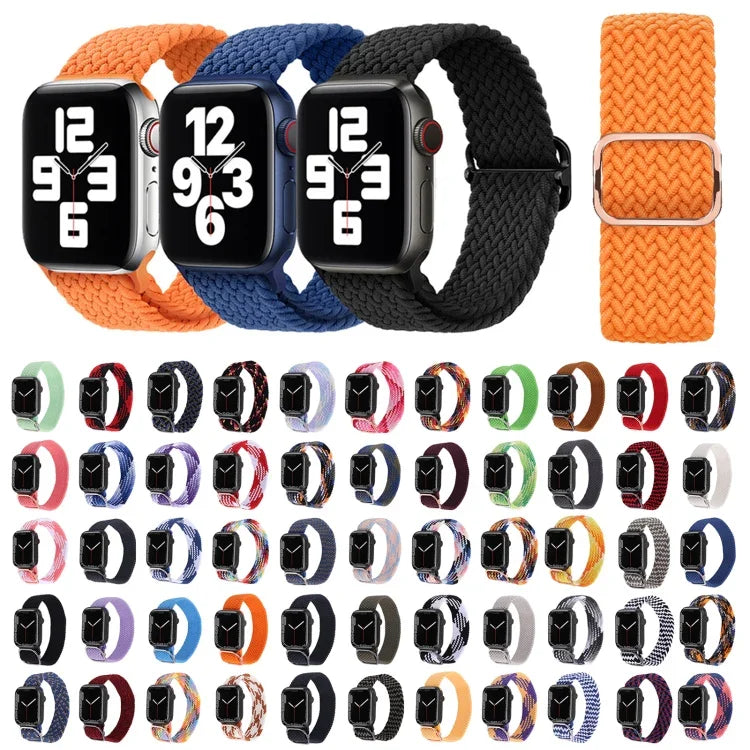 尼龍編織錶帶，適用於 Apple Watch 系列，7 45mm / 6&SE&5&4 44mm / 3&2&1 42mm