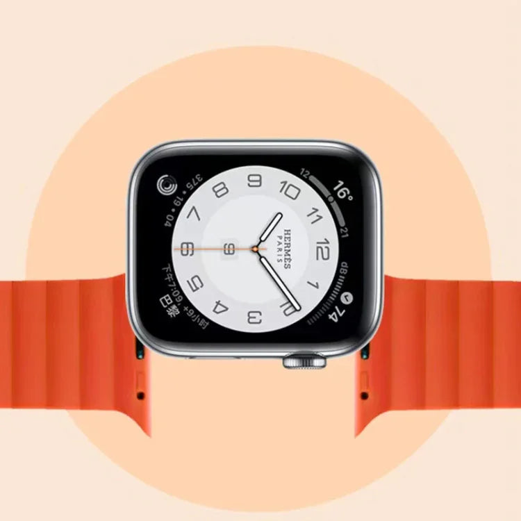 Mutural Moran 系列液態矽膠磁吸錶帶，適用於 Apple Watch 系列，7 41mm / 6&SE&5&4 40mm / 3&2&1 38mm，7 45mm / 6&SE&5&4 44mm / 3&2&1 42mm