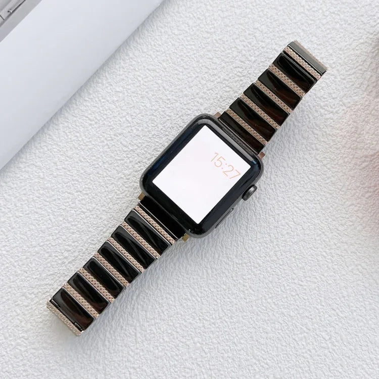 陶瓷單珠鋼錶帶，適用於 Apple Watch 系列，7 41mm / 6&SE&5&4 40mm / 3&2&1 38mm，7 45mm / 6&SE&5&4 44mm / 3&2&1 42mm